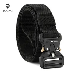 DOOPAI Tactical Army Men's Belt Military Nylon Outdoor Police Heavy Duty Training Hunting Combat Belt For Men 125/135CM/Wide 3.8