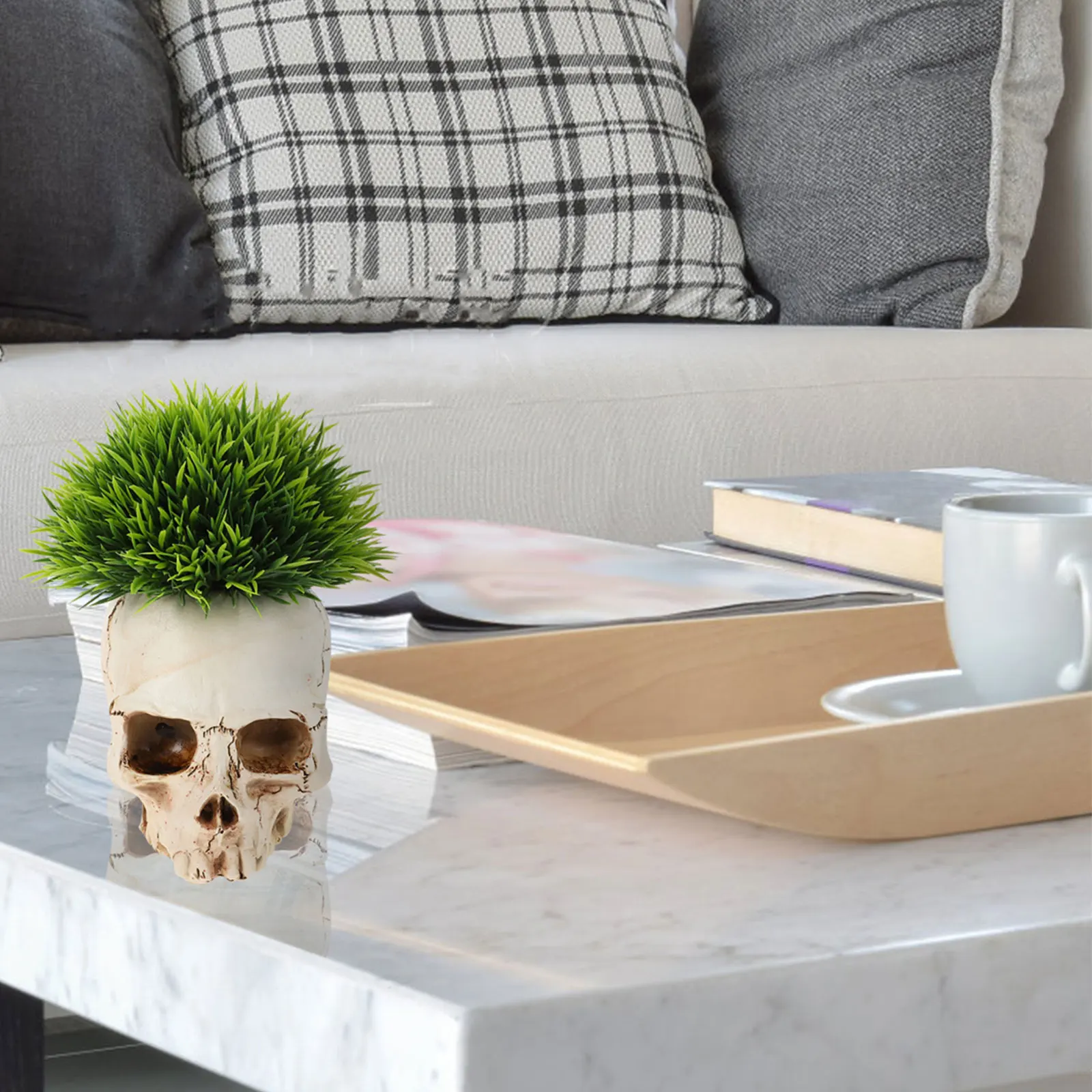 

Assorted Color Flower Pot Flowerpot Desktop Decor Adornment Skull Container Unique Design