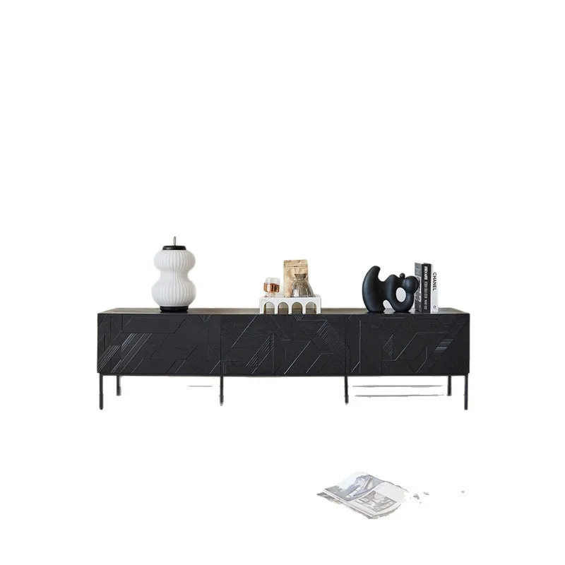 

Medieval TV Cabinet Living Room Retro Solid Wood TV Cabinet Designer Art Storage Floor