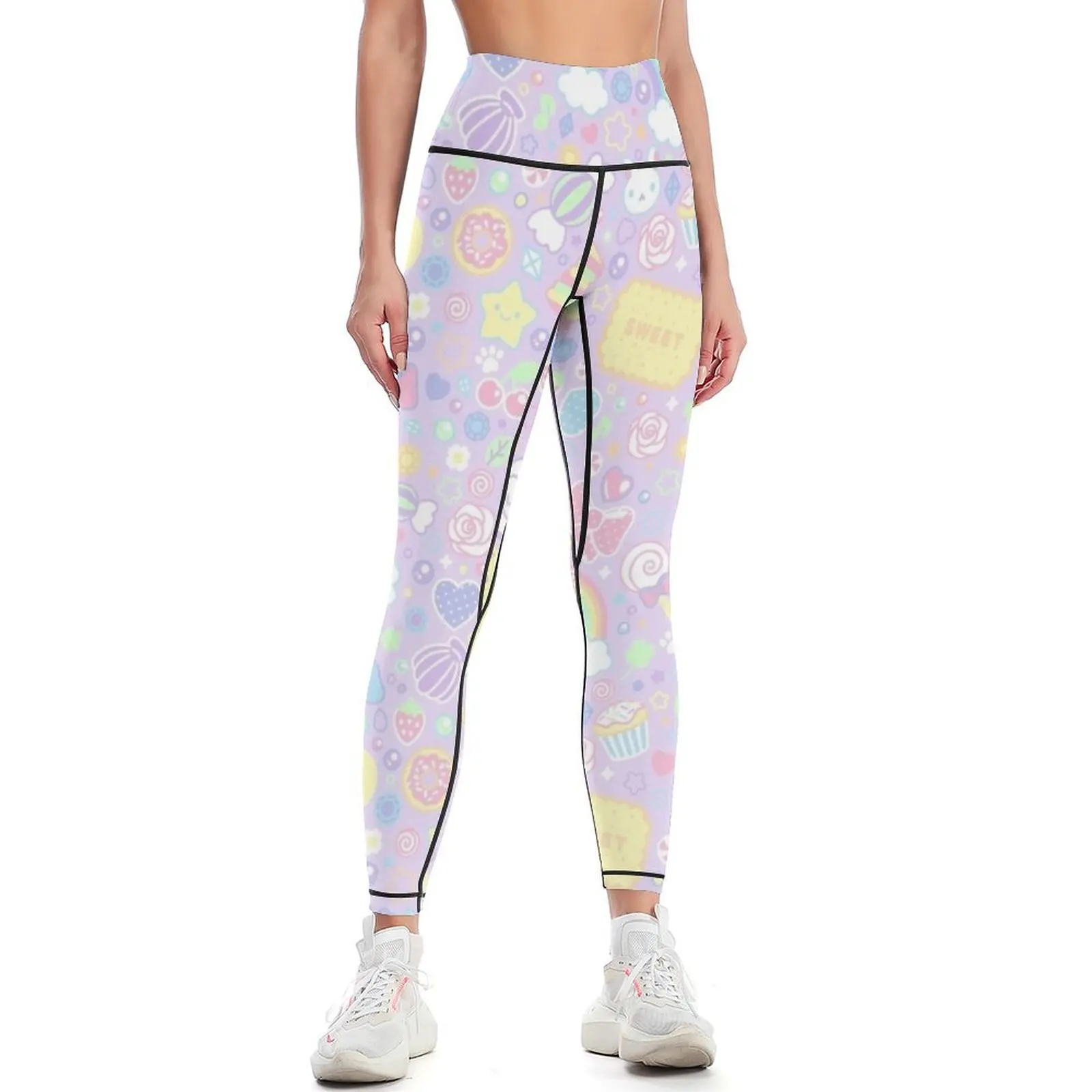 

Pastel Sweeties Leggings Women's trousers Fitness's gym clothes legging gym Golf wear Womens Leggings