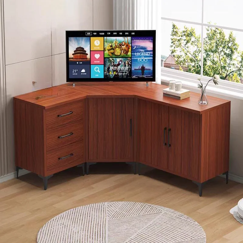 Solid wood custom 40 deep corner TV cabinet large capacity corner corner locker can hold 65 inch TV old-fashioned cabinet