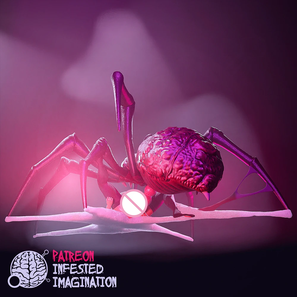 1/24 NWSF 3d Printing Model Kit Proportion GK WAIFU Crazy Spider Monster Resin Model Kit DIY Statue Unpainted Kit Toy