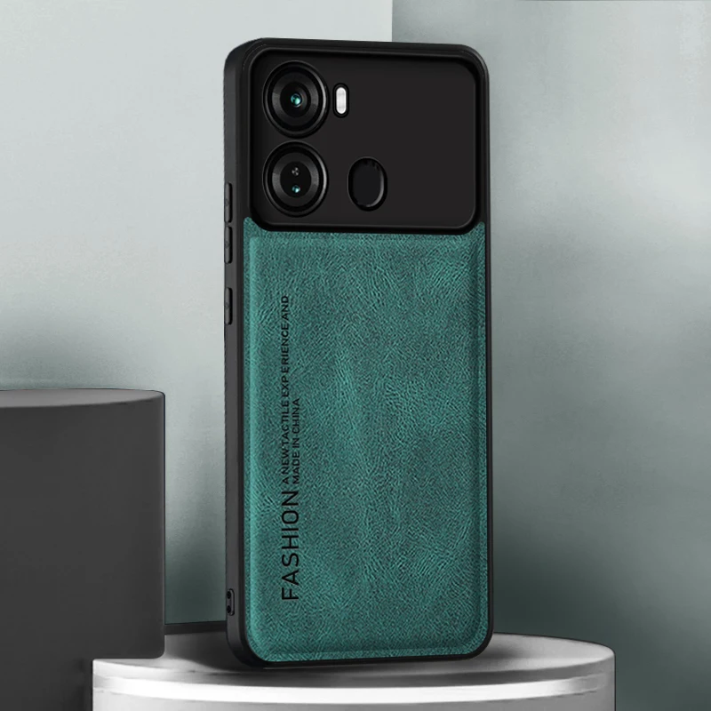 ForITEL P40 Phone Case Full Protection Leather Case ITEL P40 Case Matte Casing
