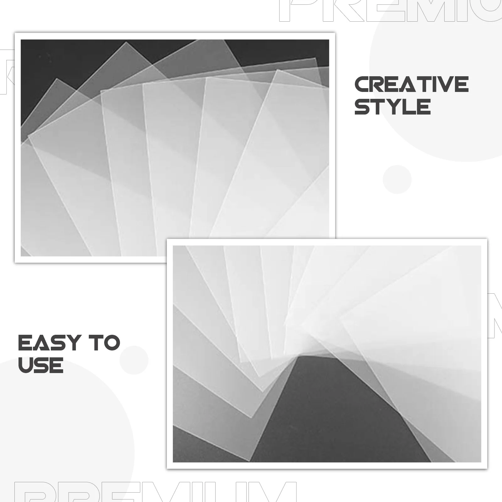 Modello di stencil vuoto 3D da 5 pezzi, fogli in PVC trasparente per macchine da taglio, cartelli per la casa, pittura fai da te