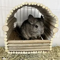 Rabbit Hamster House Teeth Grinding Natural Wood Branches Weaving Hut Chinchilla Nest Hideout Habitat Small Pet Supplies