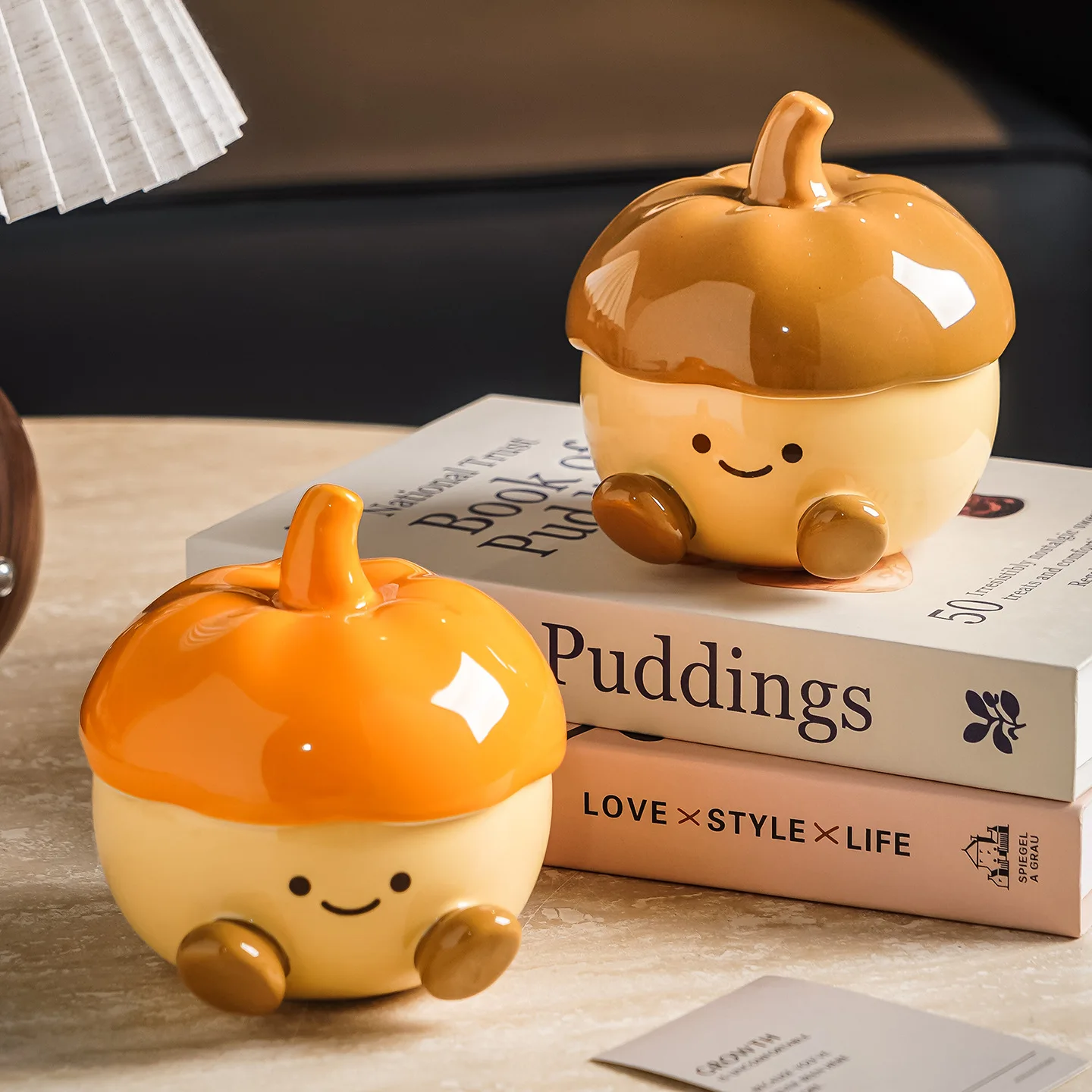 

Ashtray Cute Creative Cartoon Chestnut Desktop Ornament Living Room Bar Hotel Household Ceramic Ashtray with Lid