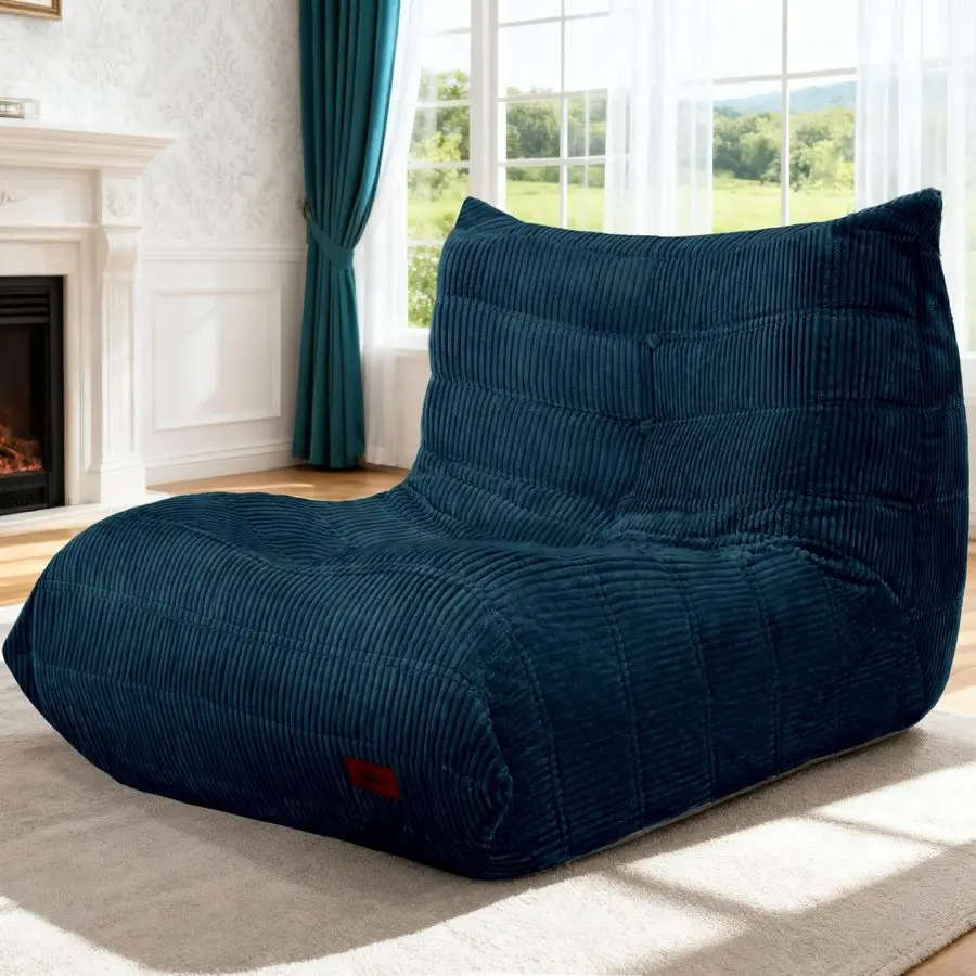 

Bean Bag Chair,Giant Beanbag Chairs for Adults,Comfy Large Fireside Chair Lazy Sofa,Corduroy Bean Bag Lounger with Memory Foam