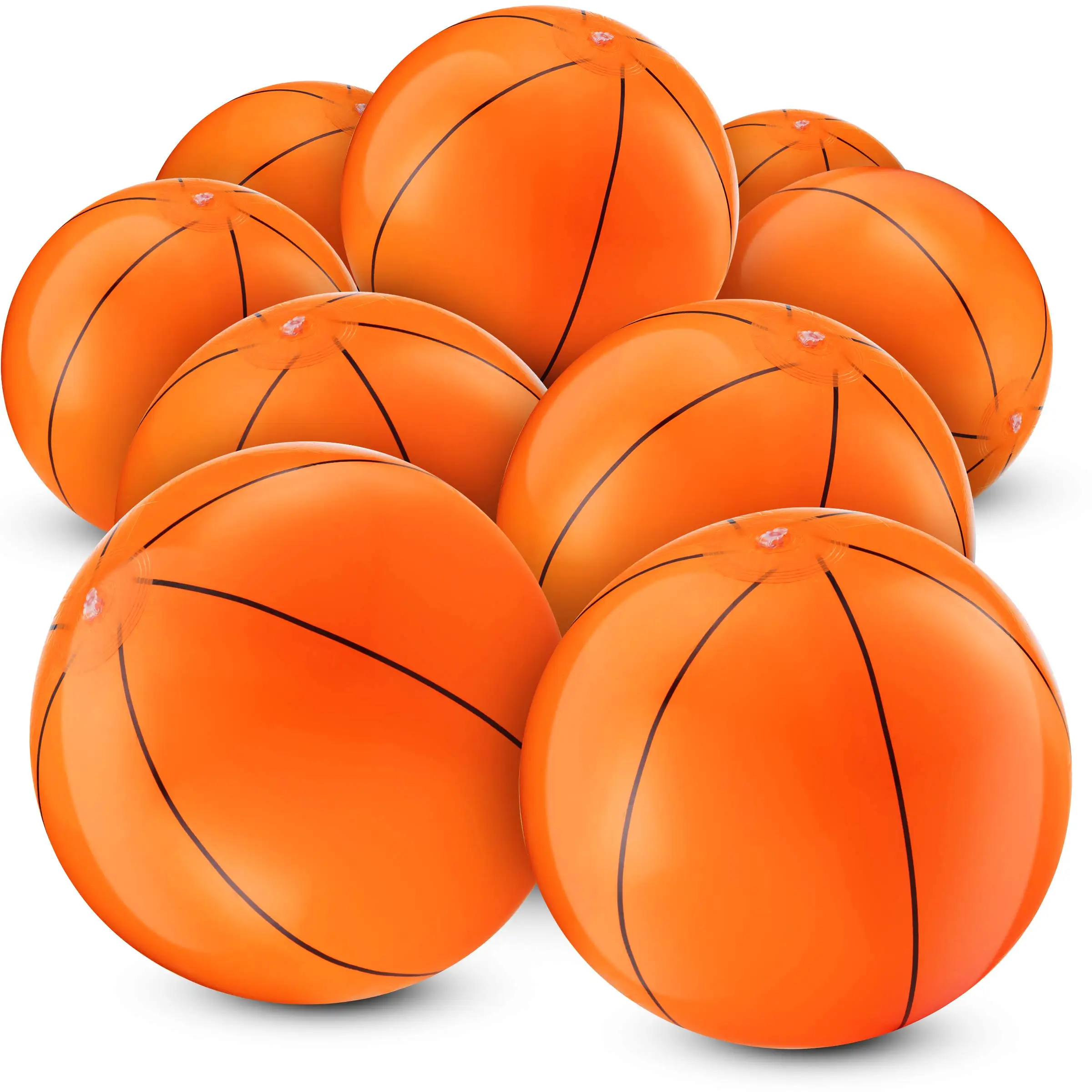 

Inflatable Basketballs 16 inch, Beach Balls for Sports Themed Birthday Parties, Beach Pool Party Toys,Summer Game,Favors for Kid