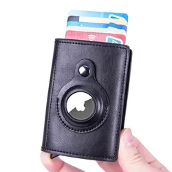 2022 Rfid For AirTag Men Wallets Money Bags Anti PU Leather Card Holder Wallet For Apple Air Tag Male Purses Smart Cover Case