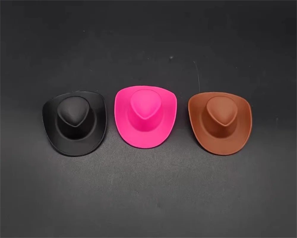 1/6th Fashion Modern Round Caps Hat West Cowboy PVC Material Toys Model Not Real Accessories For 12