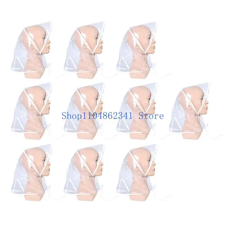 Chapéu chuva PVC 5asd para condições climáticas chuvosas para uso externo com capuz transparente