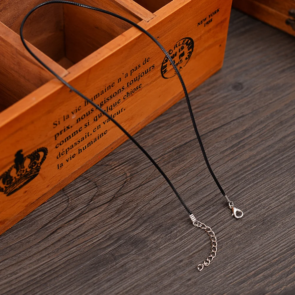 

10Pcs Cord Necklace with Clasp Black Wax Cord for DIY Necklace Making Jewelry Supplies String Chain DIY Jewelry String