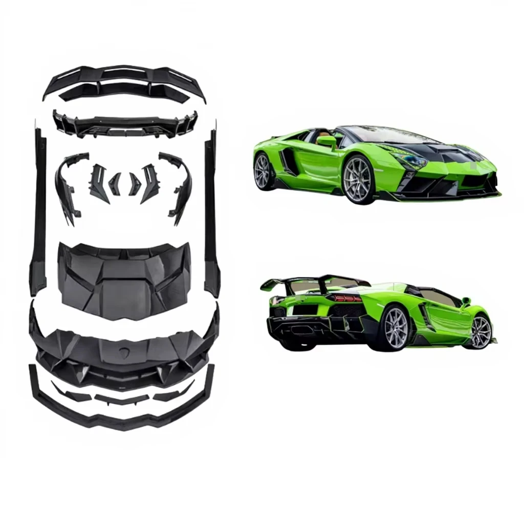 Custom made Dry Carbon Fiber Body Kit forLamborghini Aventador LP700 - Includes Hood, Front Lip, Side Skirt & Diffuser 2013-2017