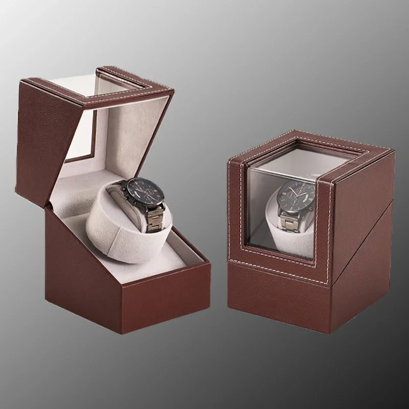 Automatic Rotating Mechanical Watch Winders 1 Slot Silent Movement Watches Winding Device Portable Household Watch Storage Boxes