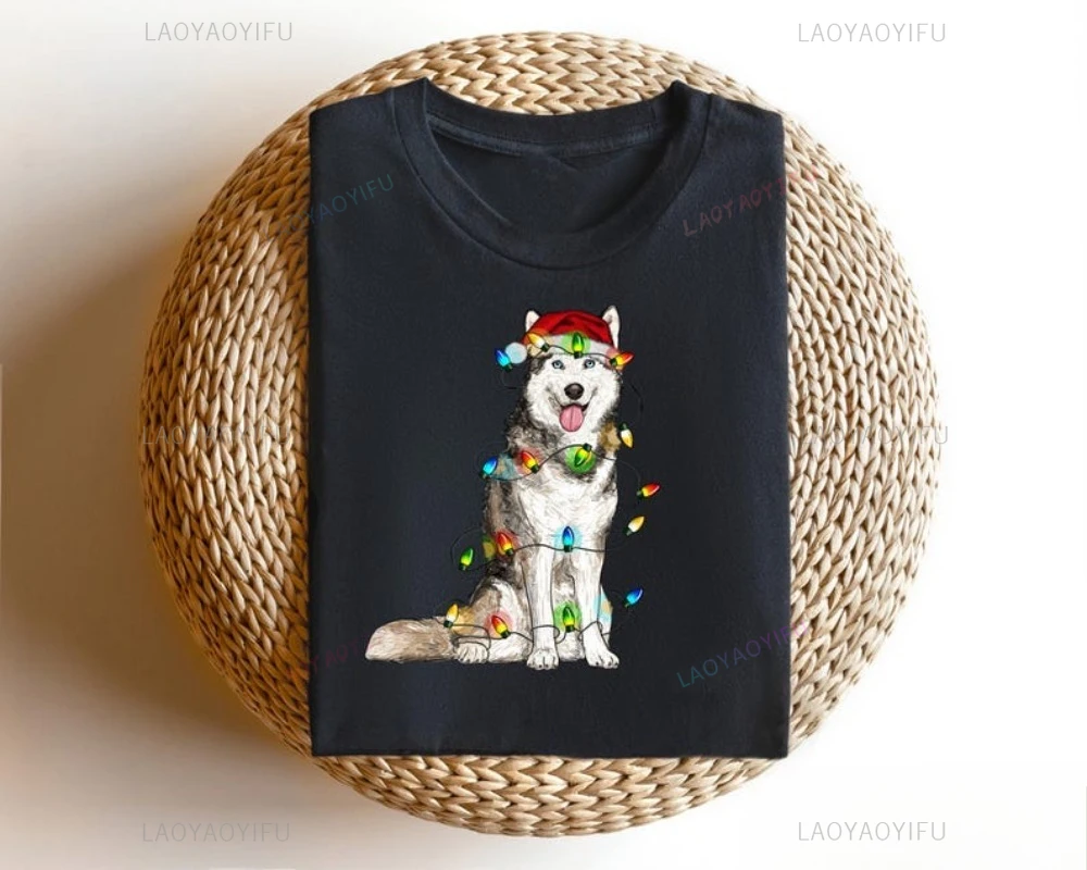 

Husky Christmas Sweatshirt Siberian Husky Xmas Sweater Christmas Animals Crewneck Hoodies Xmas Sweatshirt Neutral Hooded Sweater