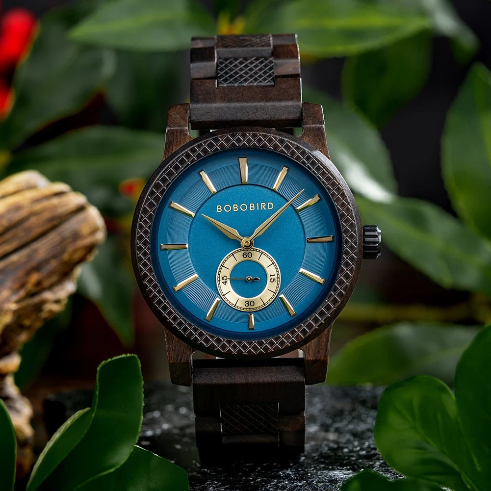 BOBOBIRD-Reloj de madera para hombre, nuevo accesorio de pulsera de cuarzo con Logo personalizado grabado, complemento masculino de estilo informal a la moda, gran regalo, 2023