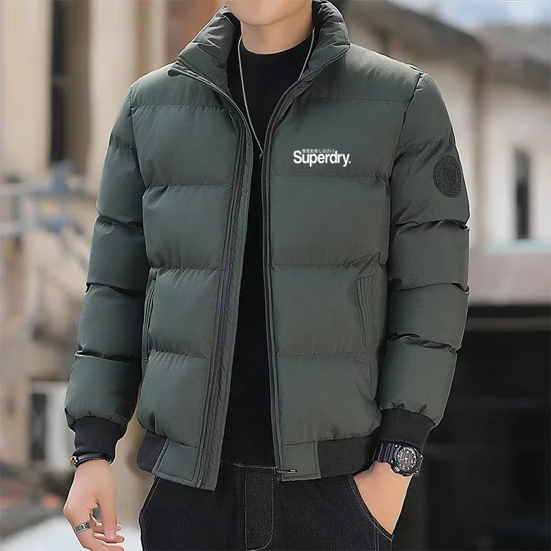 2024 Men\'s casual high necked down jacket, warm jacket, outdoor sports, Thinicef, fashionable, winter