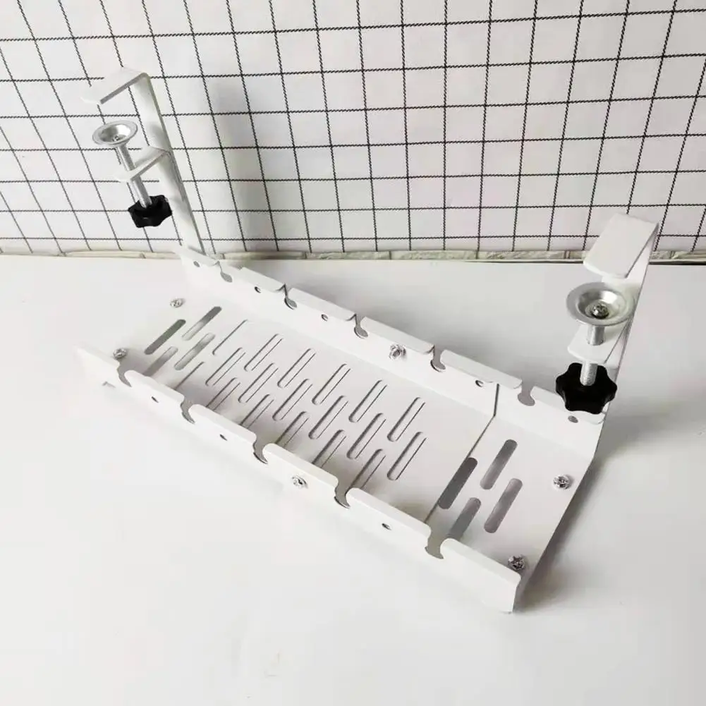 

Органайзер для кабелей под стол, выдвижной, из углеродистой стали, с зажимом, для хранения и упорядочивания проводов