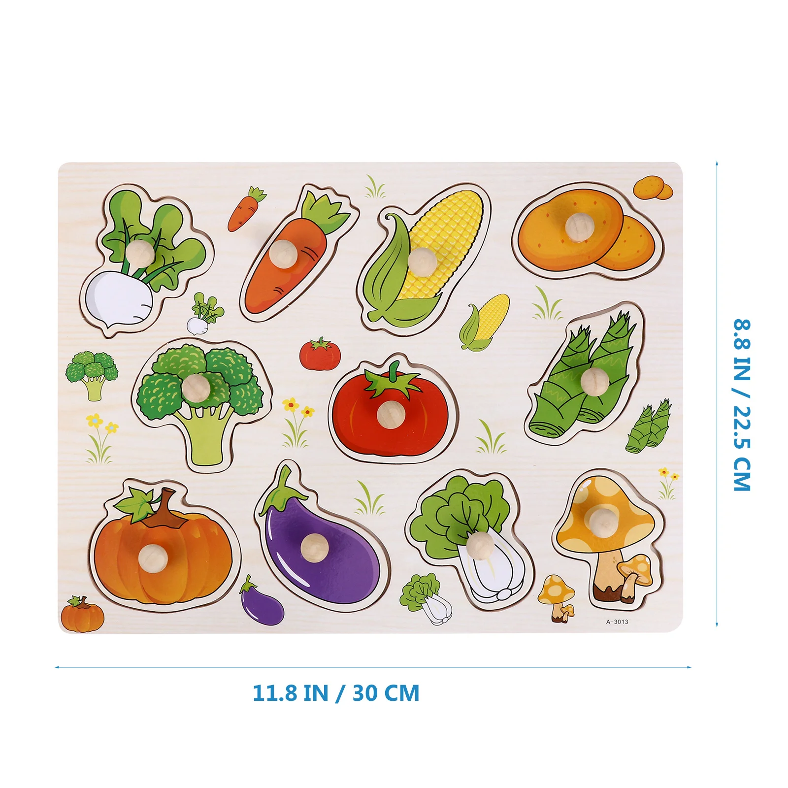 

1 Set Wooden Vegetable Jigsaw Educational Brain Development Game Fun Learning Activity Gift For Toddler Preschool