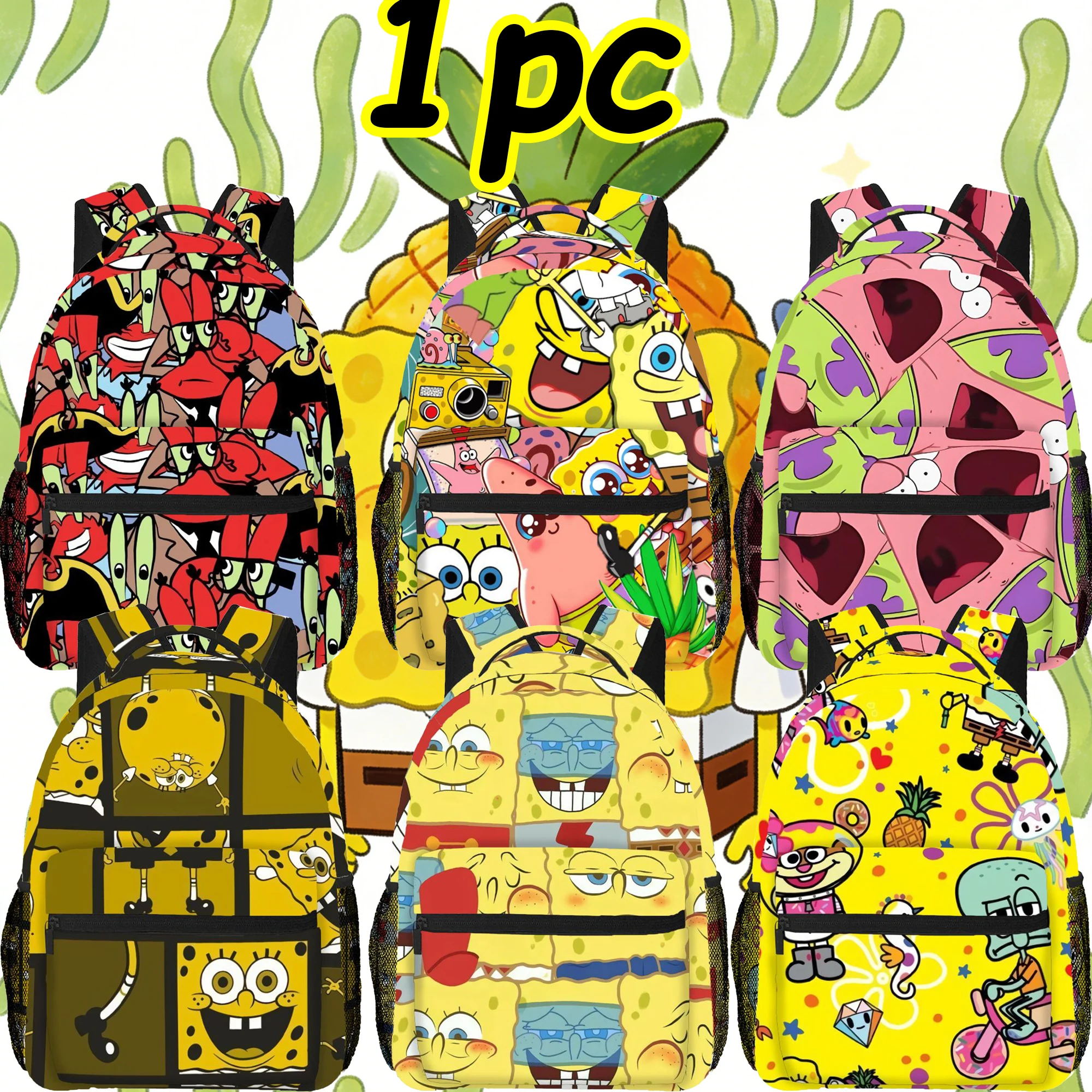 

1 шт., рюкзак «Губка Боб Квадратные Штаны Патрик Стар», высококачественный милый повседневный подарок, модная спортивная сумка для повседневного использования