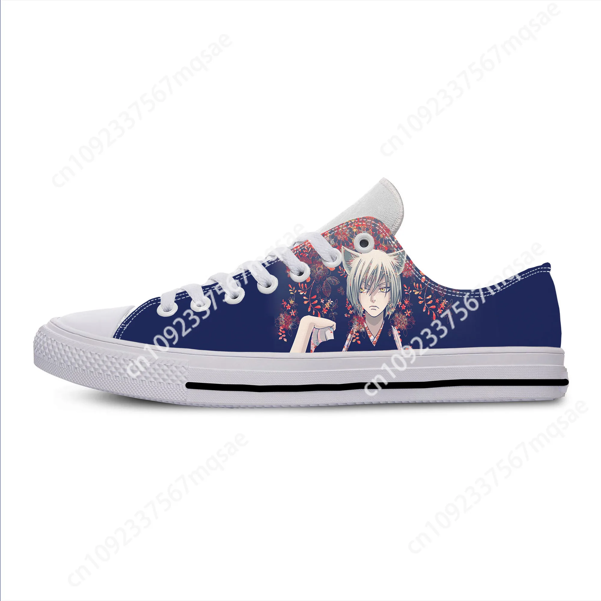 Japanese Anime Manga Kamisama Kiss Love Tomoe Cool Casual Cloth Shoes Low Top Lightweight Breathable 3D Print Men Women Sneakers