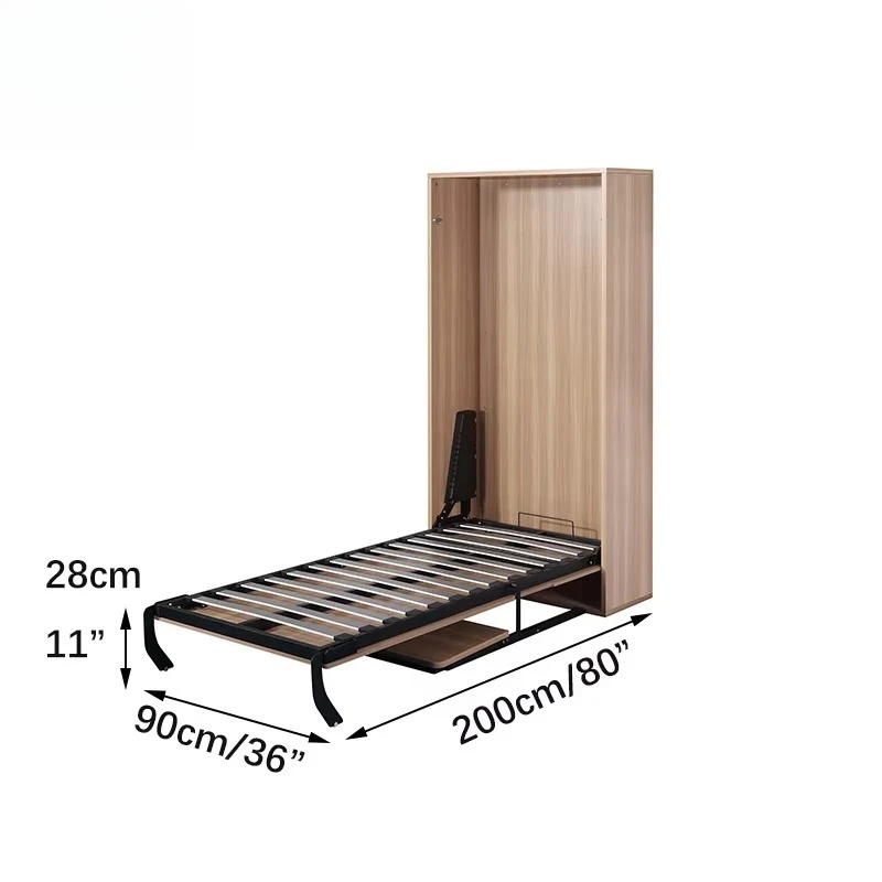 

Folding hidden wall bed lighting mural, multi-architectural and modern
