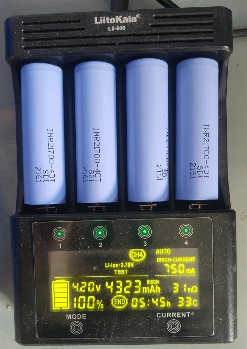 4000mAh 21700 Li-ion Battery 30A 40T 3.7V, 100% Brand New and Full Capacity. 3.7 V Lithium 21700 Rechargeable Battery