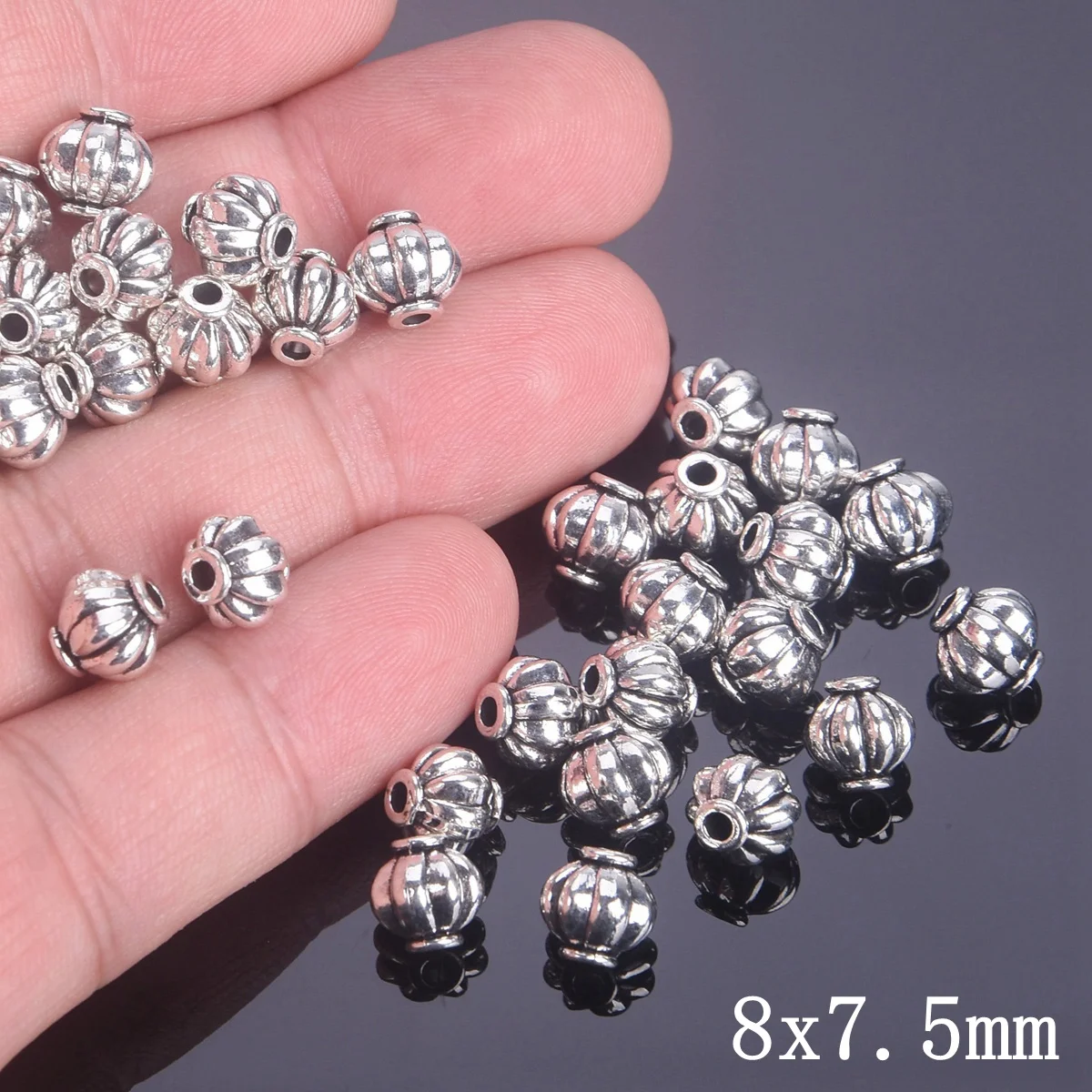 50PCS Tibetan Silver Color Loose Metal Alloy Spacer Beads For Jewelry Making DIY Crafts Findings