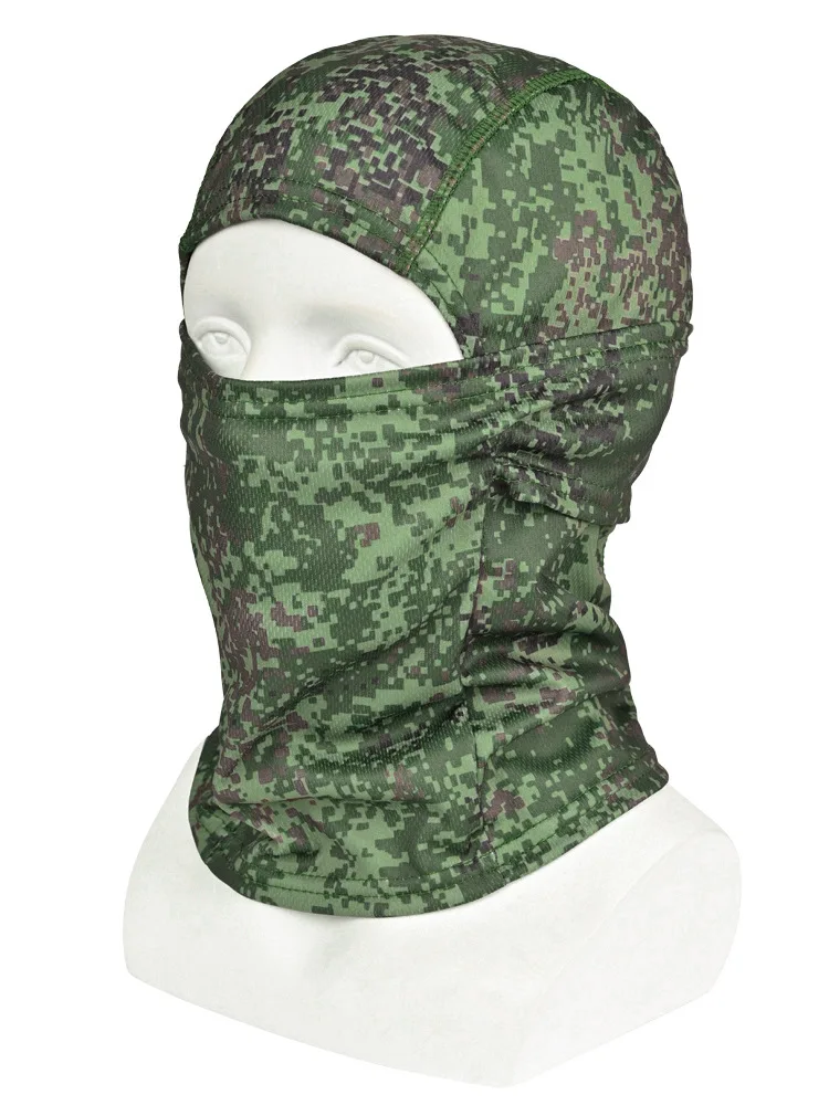 Camo Ice Silk Balaclava, Summer Windproof UV Face Cover for Cycling Fishing, Unisex Full Face Mask with Sunscreen Neck Gaiter