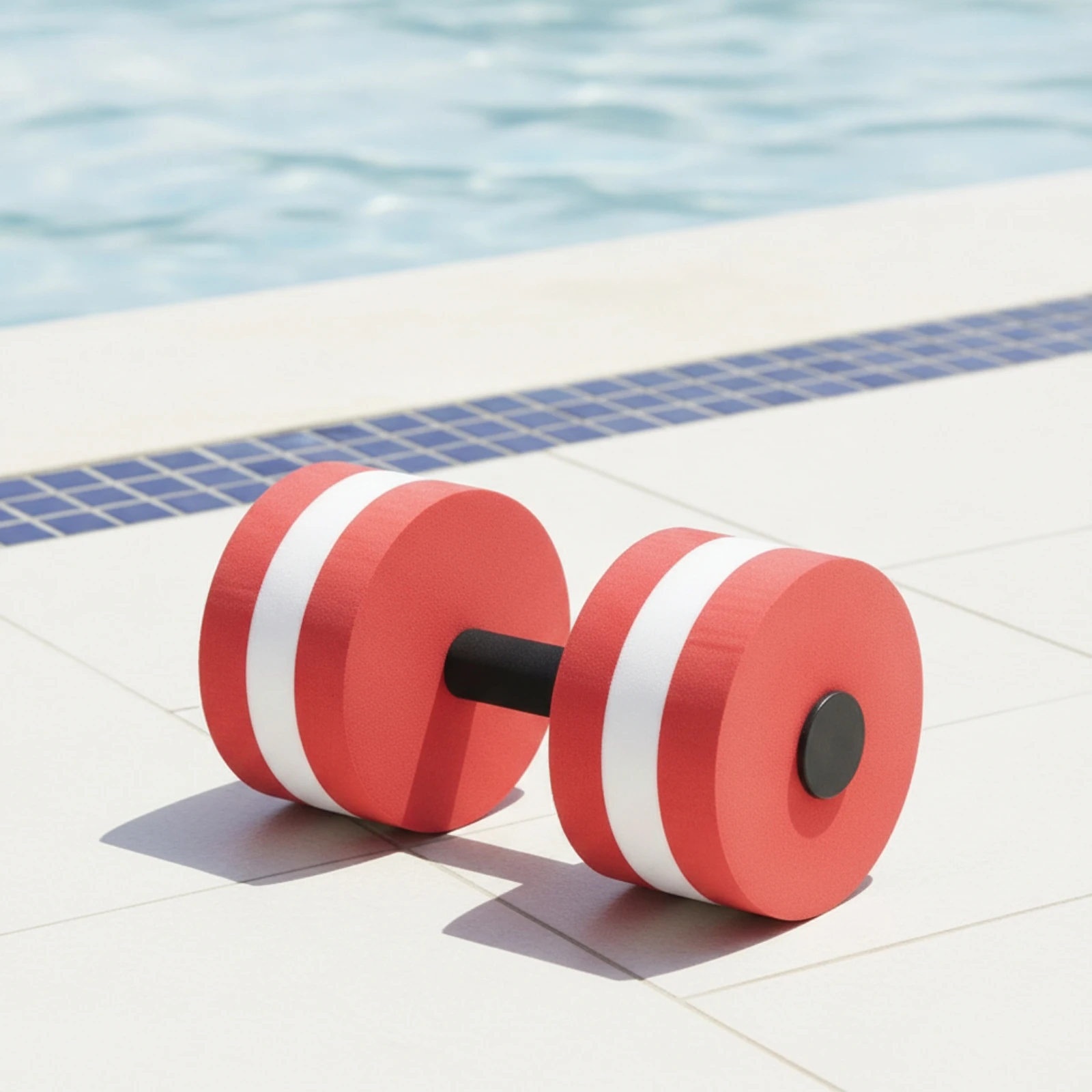Foam Water Dumbbell Buoyant Aquatic Dumbbell with Foam Ends Water Weights with Padded Grips Lightweight Sports Equipment - view 2