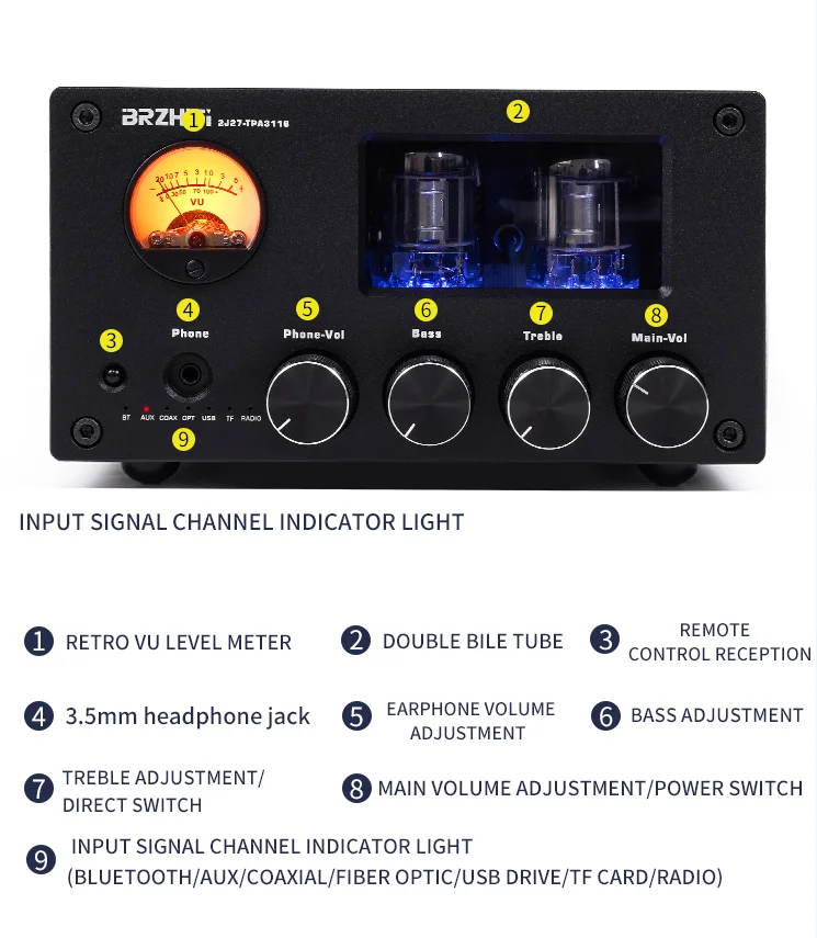 NEWBRZHIFI M7 Desktop Mini Fever Sound Amplifier All-in-one Machine House Hold Power Amplifier Stereo Bile Machine