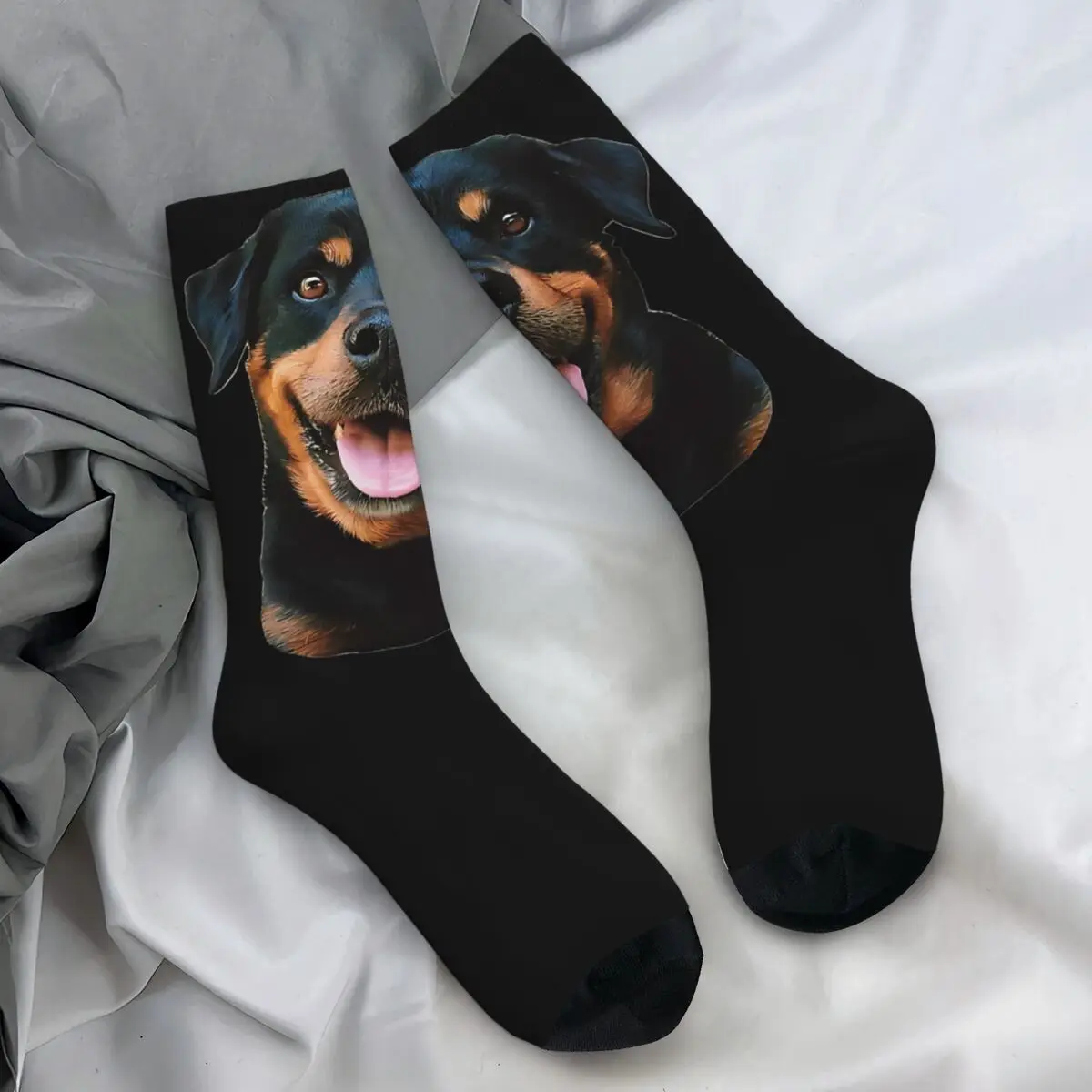 

Rottweiler Dog Lover Stockings Men Socks Breathable Gothic Socks Winter Outdoor Sports Anti Skid Graphic Socks Gift Idea