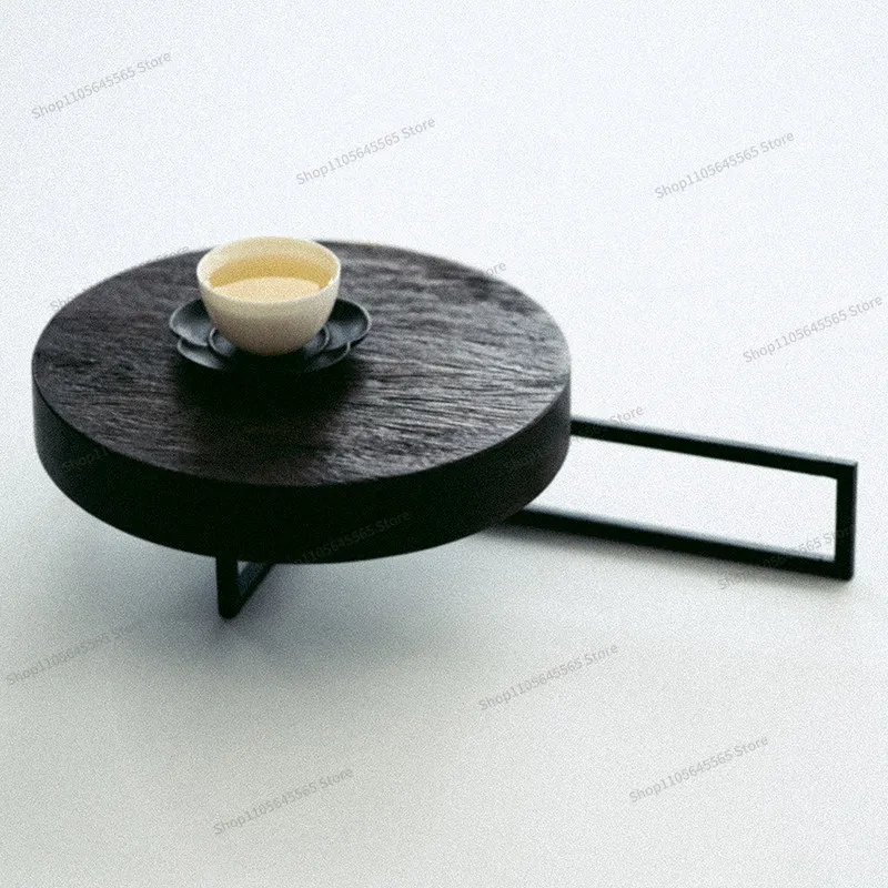 For Simple Solid Wood Wrought Iron Teapot Creative Combination Tea Table Portable Small Tea Tray Tea Tray