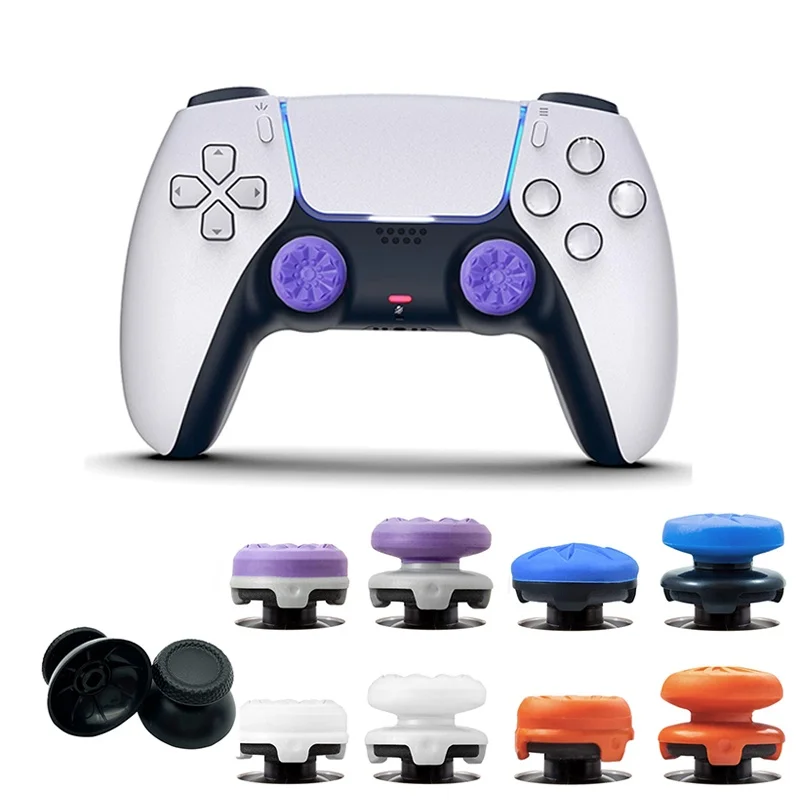 2er-Set Silikon-Daumenstick-Grips für PS4/PS5 Controller – High-Low-Rise-Abdeckungen, FPS Joystick Booster Caps, Gaming-Zubehör-Kit