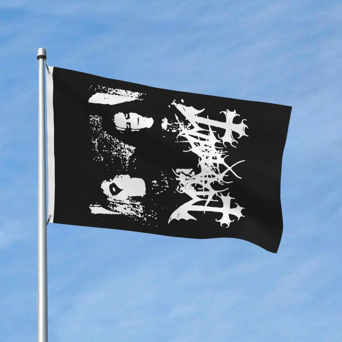 Mayhem Scandinavian Flag Outdoor Banner 2 Grommets Death Black Metal Decoration Double Sided 2x3 3x5 4x6 FT Flags