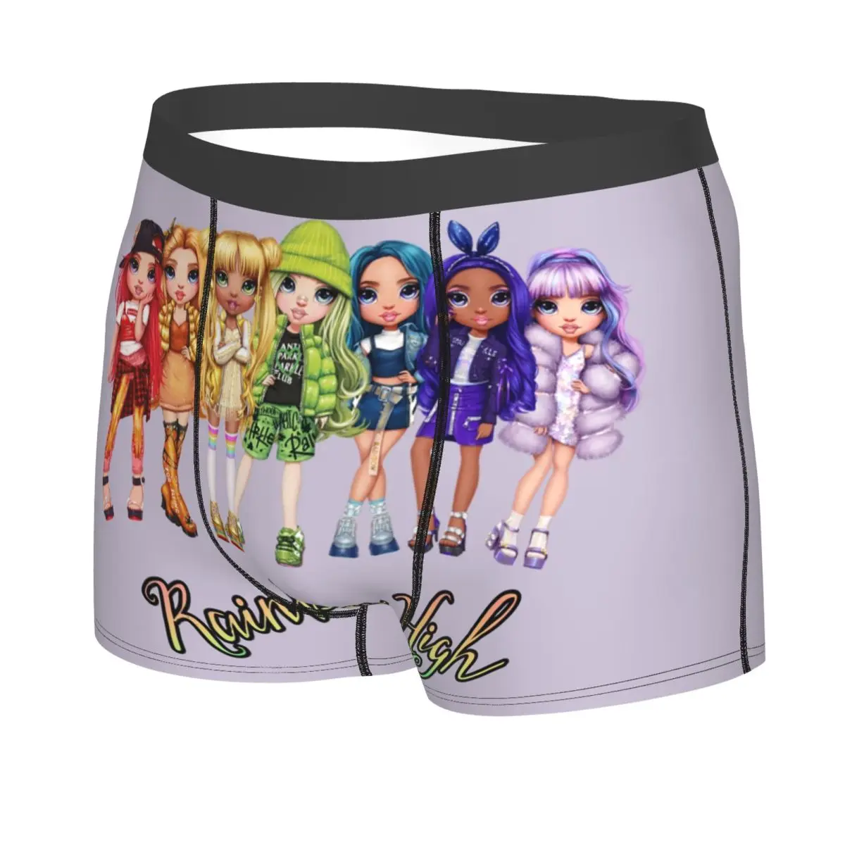 Custom Sexy Anime Tv Movie Rainbow High Boxers Shorts Underpants Men's Stretch Briefs Underwear