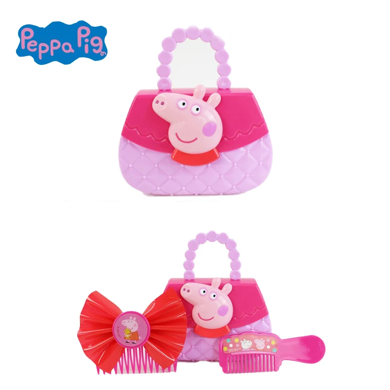 Peppa Pig Makeup Toys pettine a specchio imitazione per bambini scatola per il trucco borsa per il trucco ragazza principessa toletta regali di