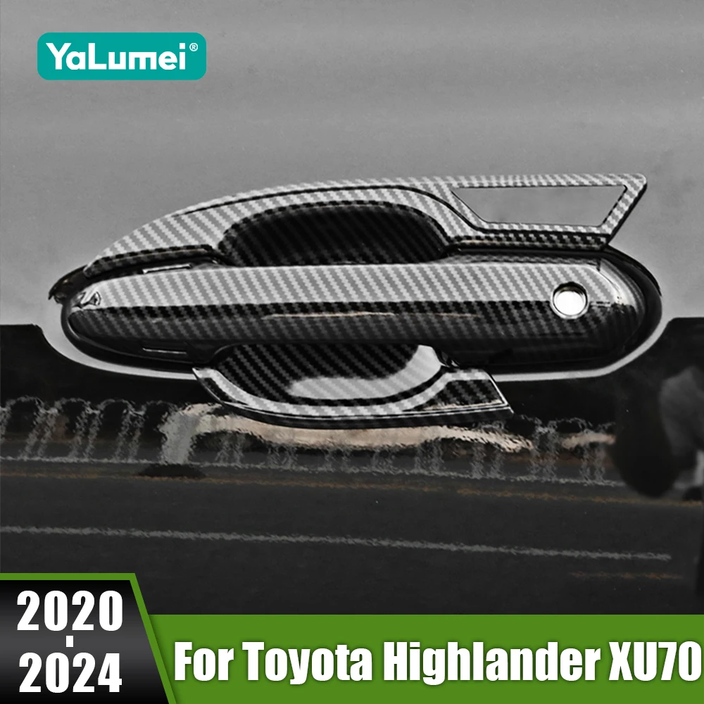 

For Toyota Highlander XU70 2020 2021 2022 2023 2024 Hybrid ABS Car Outer Door Handle Bowl Catch Cover Protection Trim Sticker