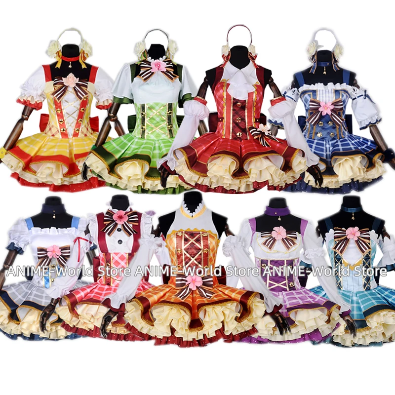 

《Custom Size》Love live Flower Bouquet Cosplay Costume Yazawa Nico Nozomi Tojo Eli Rin Umi Kotori Maki Cosplay Dress Costume