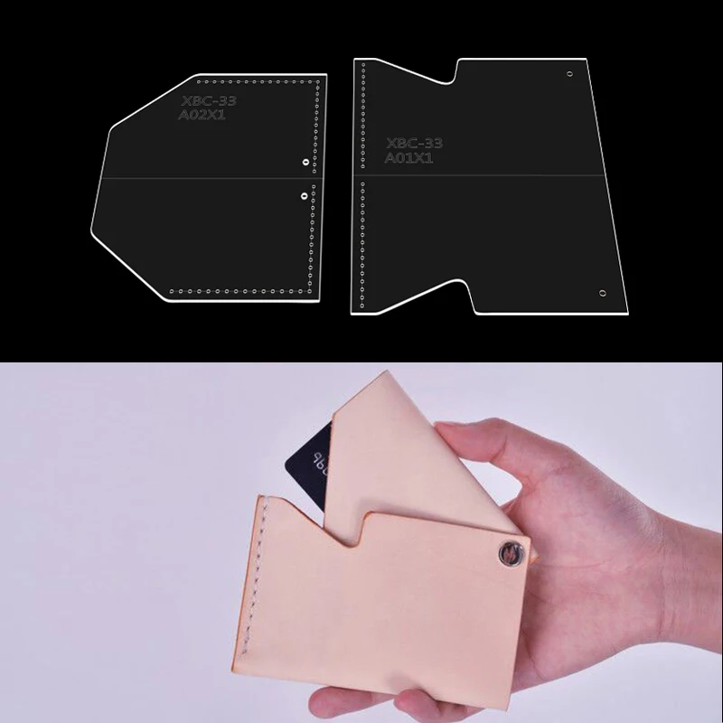 Yomdid kreative Karten halter Leder herstellung Schablone Acryl form Leder Handwerk Vorlage Münz geldbörse Brieftasche hand gefertigte Leder werkzeuge