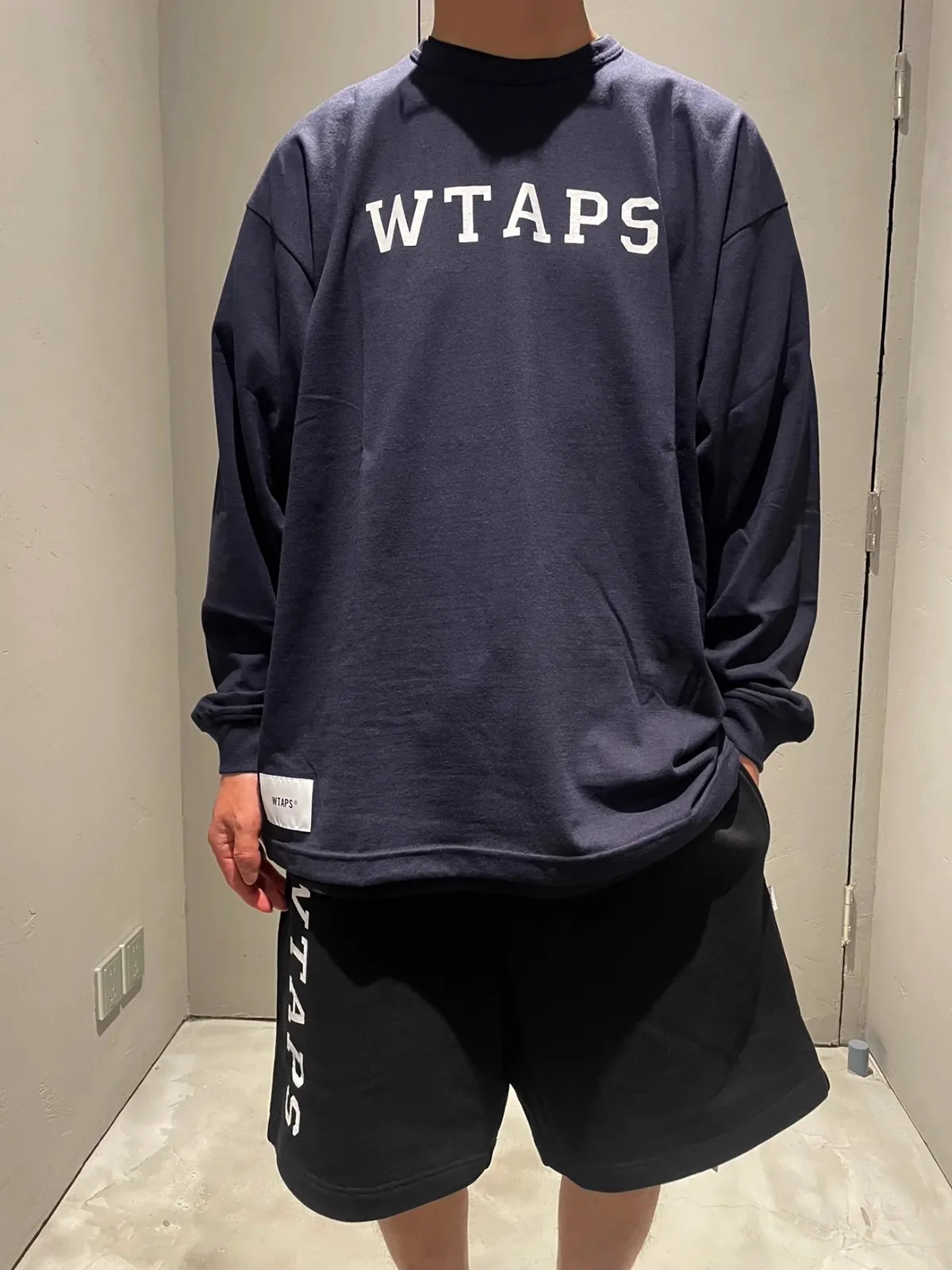 

Classic WTAPS ACADEMY Long Sve Spor Casual Men's T-irt Cotton 00% round Ne Print Sweat Absorbent Wear Resistant