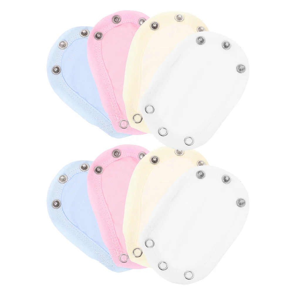 

8pcs Bodysuit Double Layer Soft Cotton Jumpsuit Snap Extensions For Wearable Machine Washable Cute