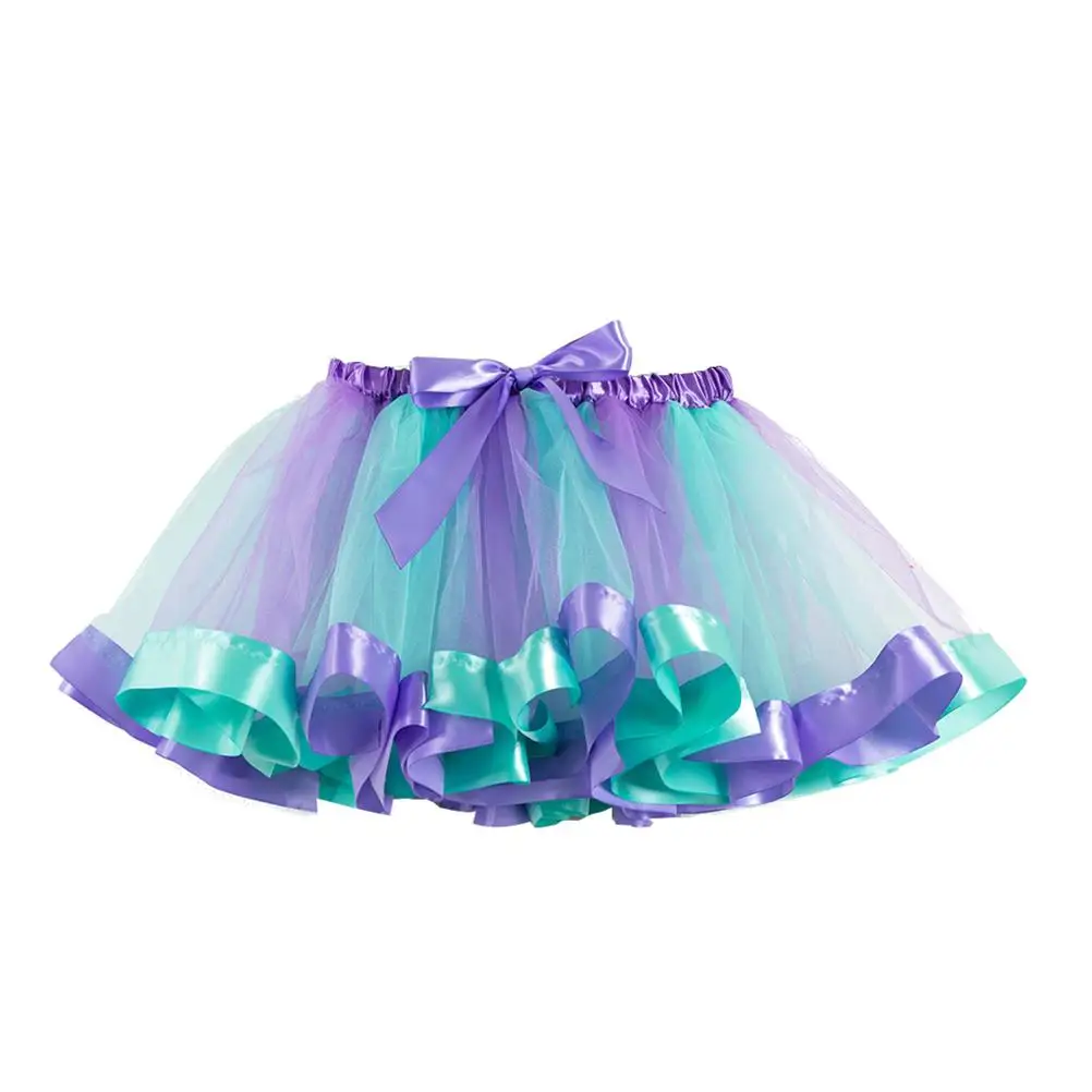 Toddler Mesh Skirt Headband Dress Skirts for Girls European American Party Child