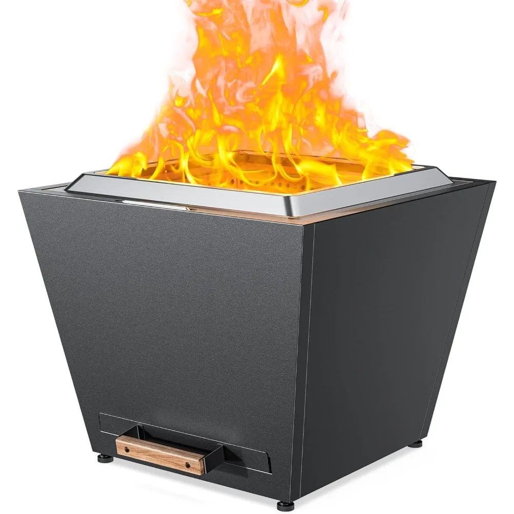 

LEGACY HEATING бездымная костра, портативные уличные костра 25 дюймов, ручка для переноски заднего двора, патио, кемпинга, костра, нержавеющая сталь