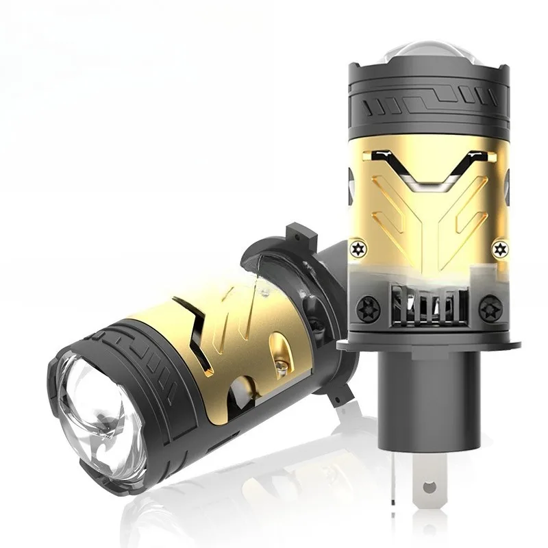 

Universal H4 Premium LED Headlight High Low Beam Dual Lens Laser Light with Solenoid Valve Direct Plug Conversion Kit Auto Bulbs