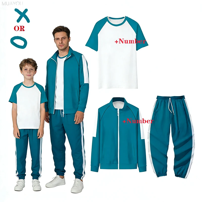 Disfraz de Cosplay de Seong Gi-hun de Games Player para Niños, 456 333 230, Disfraz Personalizado de Calamar Digital, Ropa de Calamar para Halloween para Niños