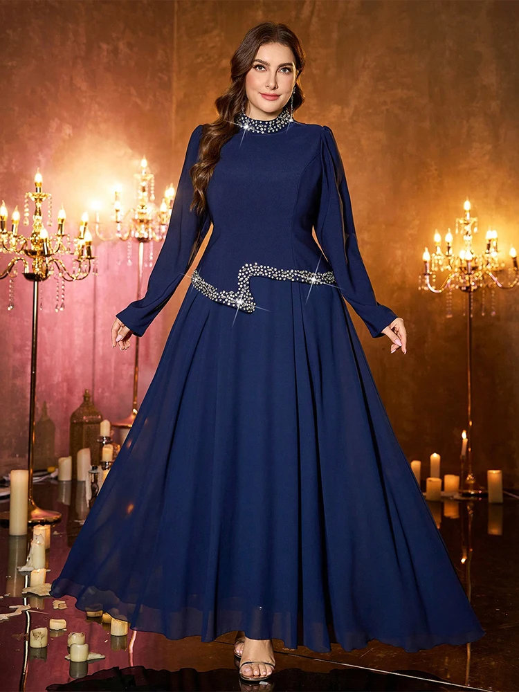 aliexpress navy blue dress Vintage Navy Blue Women Girls Lace Dresses Elegant Appliques Beadig Long Evening Party Dresses Formal Dress