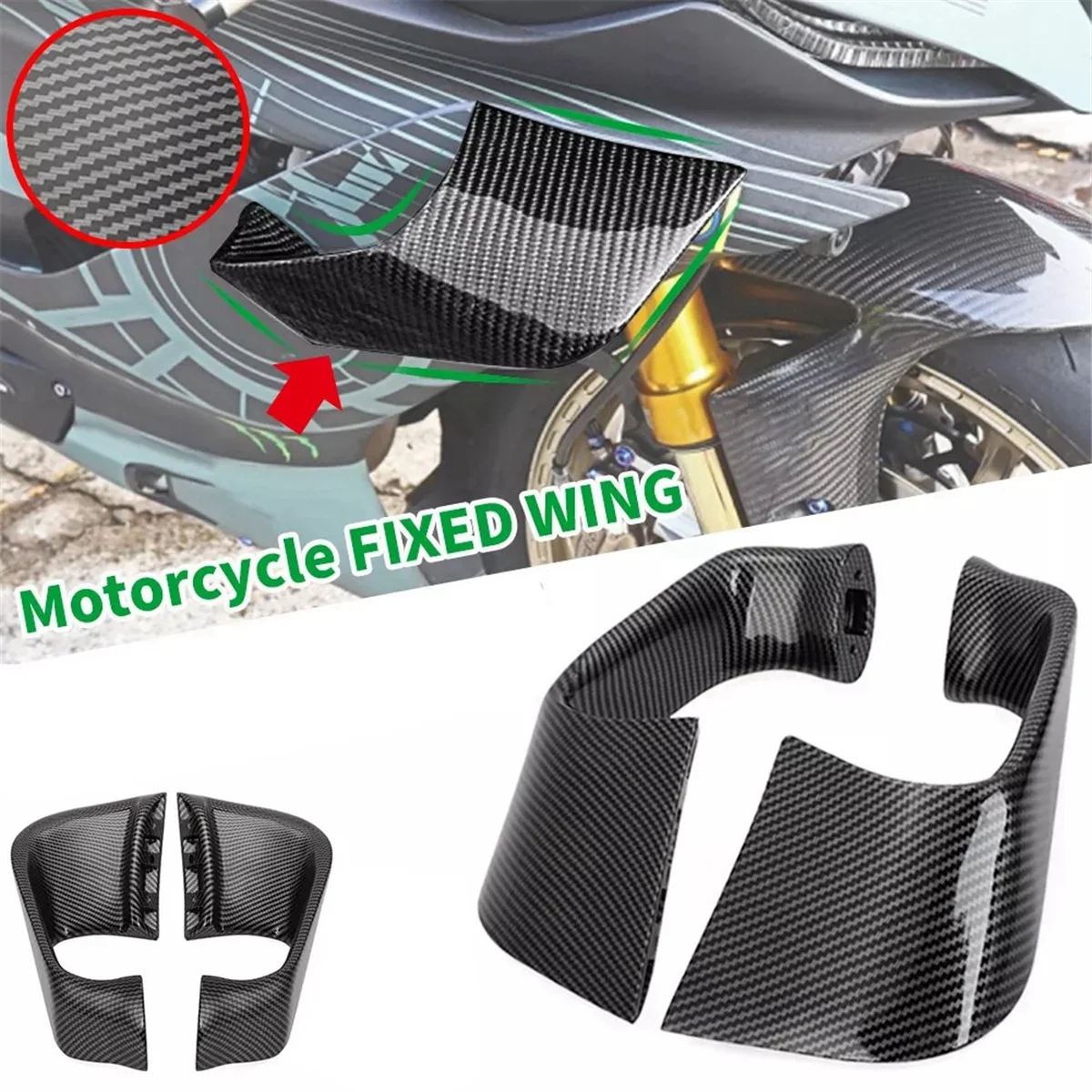 Fibra de carbono motocicleta fixa carenagem pequena asa spoiler aerodinâmica para yamaha yzf r1 2015-2022 yzf r6 2017-2021