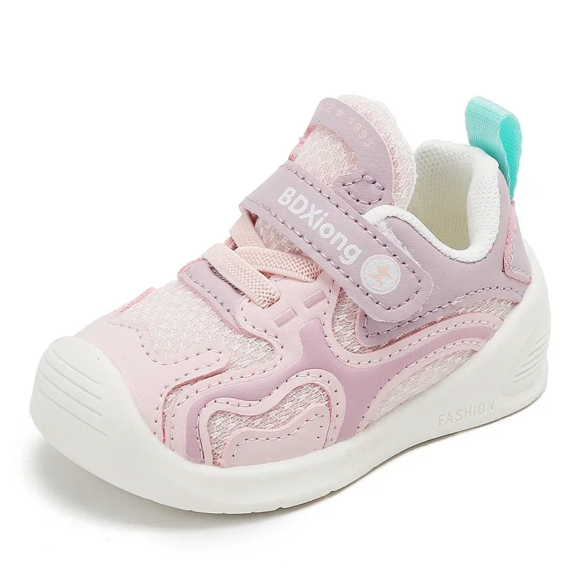 Zapatos transpirables antideslizantes para bebé y niña, calzado informal de malla de fondo suave, zapatos funcionales para primavera y otoño