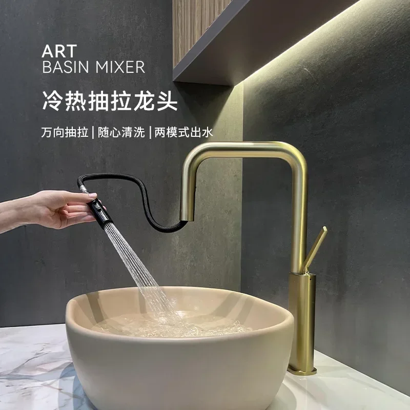 Ruskin Washbasin Hot and Cold Household Pull-out Basin Faucet Bathroom Toilet Faucet MT2502